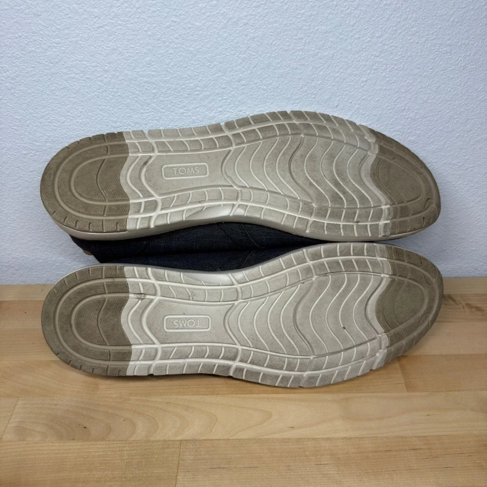Toms Boots Mens Chukka‎ Mid Top Ankle Bootie Gray Fabric Lace Up Size 13